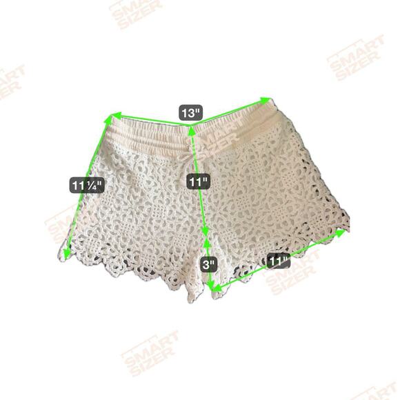 CLUB MONACO White Crochet Drawstring Waist Mini Shorts Boho Festival Sz XS - Picture 6 of 8